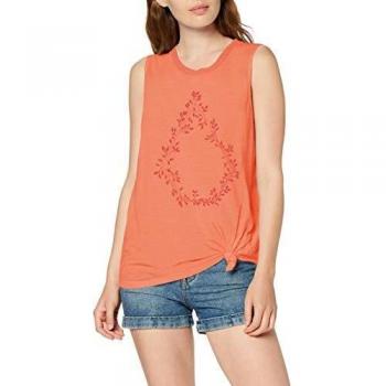 Volcom Camiseta de Tirantes Breaknot para Mujer, Mujer, Camiseta de Tirantes Anchos, B3511955, Terracota, Extra-Small