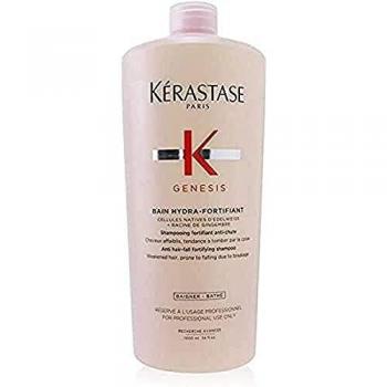 Kérastase Genesis Bain Hydra Fortifying Shampoo 1000mL - Fortifying shampoo for weakened hair, helps reduce hair fall due to breakage, hydrates and strengthens the hair fiber, suitable for all hair types, enriched with a blend