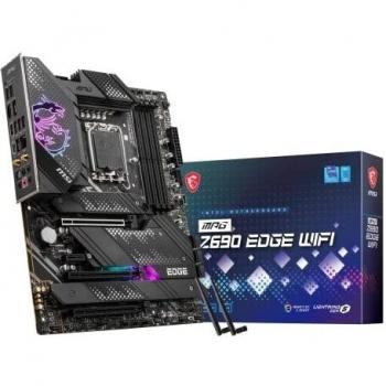 MSI MPG Z690 EDGE WIFI ATX Motherboard - LGA 1700 Socket, Supports Intel Core 12th Gen CPUs, Direct 16 Phase VRM 75A, DDR5 Memory Boost up to 6400+MHz/