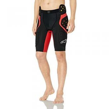 Alpinestars Bionic Pro - Pantalones Cortos para Hombre, Hombre, Color Negro y Rojo, tamaño Large