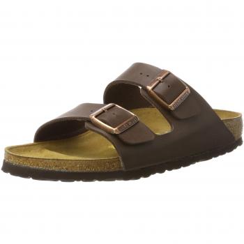 Birkenstock Arizona Narrow Fit Sandals in Dark Brown Birko-Flor