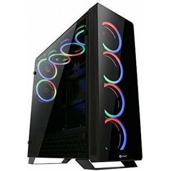 Talius Caja ATX Gaming Leviathan Spectrum- Frontal y Lateral de Cristal Templado - 2X USB 3.0-2X USB 2.0 - Sin Fuente - Negra