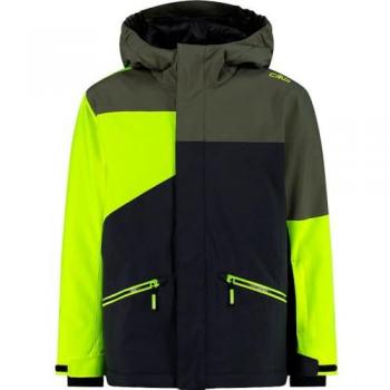 Chaqueta con capucha CMP Fix Twill amarillo neón negro verde infantil 16 años