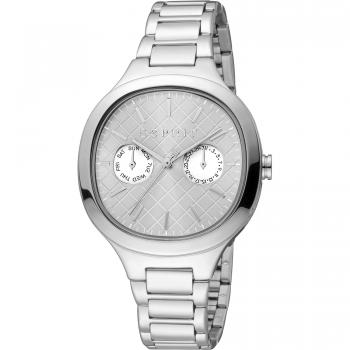 Esprit Momo Women's Stainless Steel Analog Watch - Silver Grey Dial and Strap