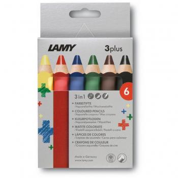Lamy 3plus Model 520 FH22002 Coloured Pencils Set of 6 in Folding Box