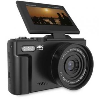 Cámara Digital Prixton Xplorer DV900 4K con Pantalla Giratoria de 3, WiFi, App Móvil, 64MP y Batería Recargable Extraíble