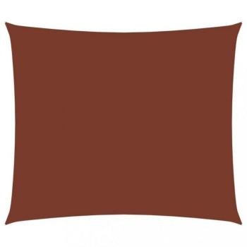 Toldo de vela rectangular de tela Oxford terracota 2,5x3,5 m