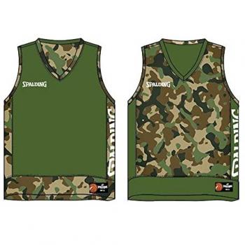 Camiseta de Baloncesto Sin Mangas Reversible Spalding - Camuflaje/Caqui - Talla M