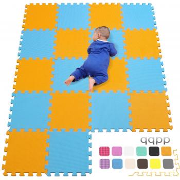 qqpp Alfombra Puzzle para Niños Bebe Infantil - Suelo de Goma EVA Suave. 18 Piezas