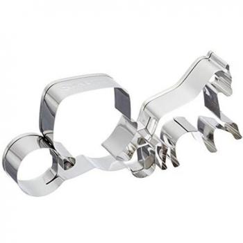 Städter 200067 – Forma Carruaje de Caballos, Acero Inoxidable, Plata, 12,5 x 12,5 x 5 cm