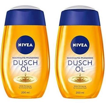 Nivea - Natural, aceite de ducha, pack de 2