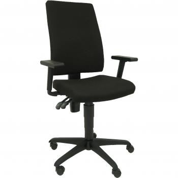 Silla de Oficina Ergonómica Lezuza Aran Negro, con Brazos Regulables - Piqueras y Crespo
