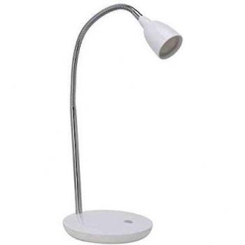 Lámpara de mesa LED Anthony 2.4W 200lm blanca con interruptor en la base