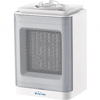 Purline HOTI F10 Calefactor cerámico con termostato regulable 750W-1500,sensor antivuelco,Portátil para Cocina, Comedor, Dormitorio y Oficina