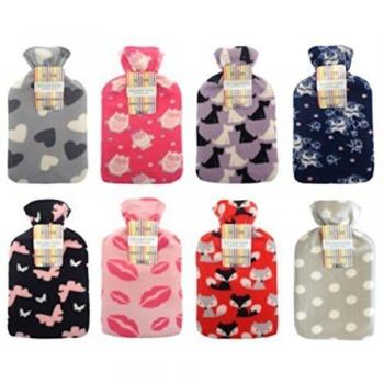 Hot Water Bottle with Soft Fleece Cover by Beamfeature