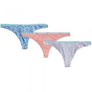 Pepe Jeans Pack x 3 Tangas Leah Azul / Rosa XS