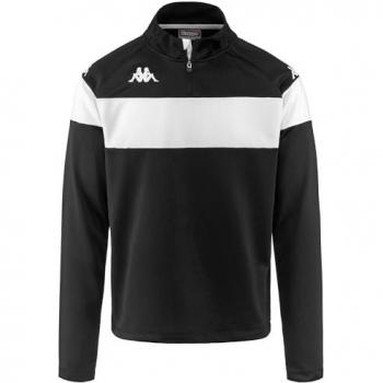 Sudadera Kappa Dovare Unisex con Media Cremallera Negra 10 Años