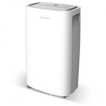 Deshumidificador de aire Thomson 20L/día, 4L depósito, 310W, pantalla LED, 2 velocidades, temporizador 24h, automático y silencioso - Blanco