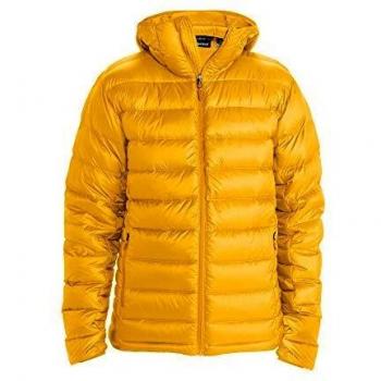 Marmot Hype Down Hoody Plumas Aislante Ultraligera, 800 Pulgadas Cúbicas, Chaqueta para Exteriores, Anorak Agua, Resistente Al Viento, Hombre, Solar, S