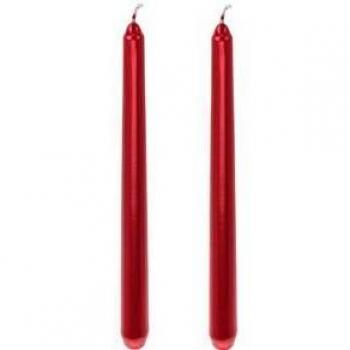 Set 2 velas Prices London rojo 25 cm