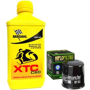 Kit Tagliando Bardahl XTC C60 10 W40 Filtro Aceite Kawasaki ER 500 1996/2000