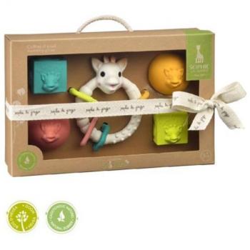 Sophie La Girafe® - Pack de regalo Mordedor + 2 Pelotas + 2 Cubos - Mordedor para Bebé