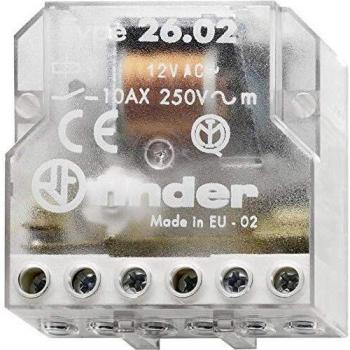 Relé a impulso Finder 26.08.8.230.0000, 2 contactos NO, 230 V AC, 10 A, montaje empotrado
