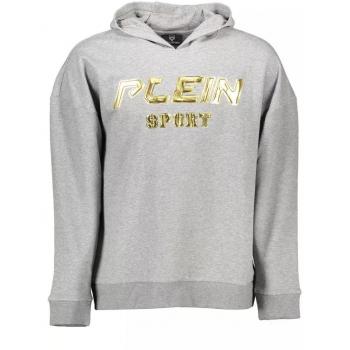 Plein Sport Gray Cotton Hoodie - XXL