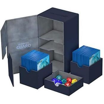 Ultimate Guard Twin Flip´n´Tray Deck Case 200+ Caja de Cartas Tamaño Estándar XenoSkin Azul