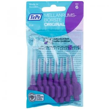 Cepillo Interdental TePe Original 1,1 mm - Paquete de 8 Unidades - Limpieza Profunda y Acceso a Zonas Difíciles