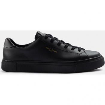 Zapatillas de piel unisex Fred Perry B5310-774 negras con cordones, planas y casuales