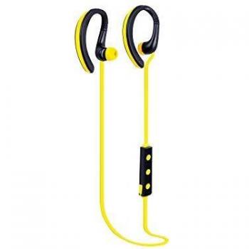 Trevi HMP 1215 BT - Auriculares Bluetooth con Diadema ergonómica, Cable antienredos, micrófono Incorporado, Amarillo