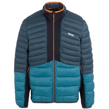 Regatta Men's Water-Repellent Leedre Hybrid Full Zip Jacket - Moonlight Denim / Moroccan Blue, Size: XXL