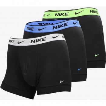 Nike Men's Trunk Boxers 3-Pack, Black/White/Green/Blue, Size S
