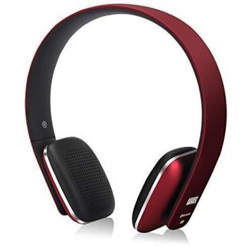 August EP636 - Auriculares Bluetooth de Diadema Casco Inalámbrico NFC con Micrófono Manos Libres para Teléfonos, Tabletas y Ordenadores, color Rojo