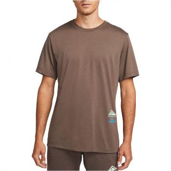 Camiseta de Manga Corta Hombre Nike Dri-FIT Marrón