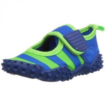 Playshoes Aqua-Schuh Streifen mit höchstem UV Schutz nach Standard 801 174795 - Chanclas de nailon para niños, color azul, talla 32/33