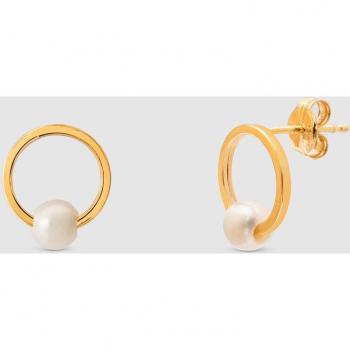 Pendientes de niña El Corte Inglés de oro con perlas naturales y diseño elegante