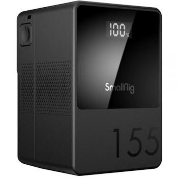 Batería V Mount SmallRig 3581 VB155 Mini, Capacidad de 155Wh, salida de 14.8V, puerto D-Tap y USB, diseño compacto y ligero, compatible con dispositivos de cine y fotografía