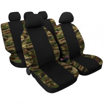 Lupex Shop Zip. B N. MCL Asientos, Bicolor Negro/Camuflaje Clásico