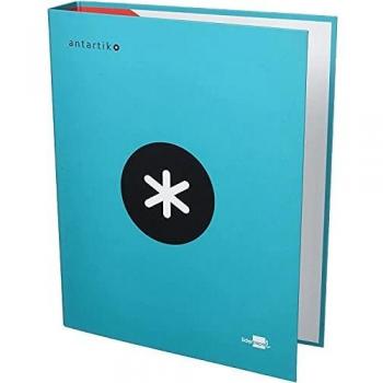 Carpeta 4 anillas 40 mm mixtas liderpapel antartik a4 forrada color menta