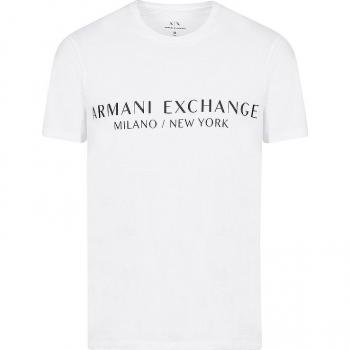 Camiseta de hombre Armani Exchange - Letra, cuello redondo, algodón stretch