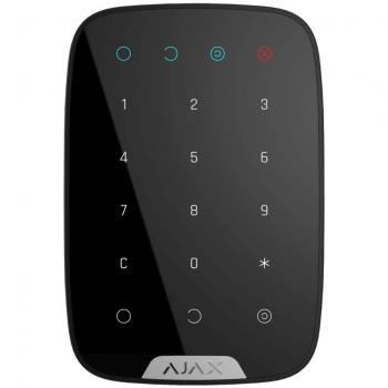 Teclado Táctil Inalámbrico Ajax KeyPad Plus Negro con Soporte para Tarjetas y Llaveros Sin Contacto