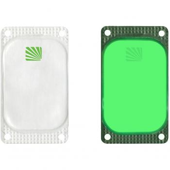 Cyalume - Paquete de 250 balizas luminosas adhesivas rectangulares VisiPad, 10 horas, color verde