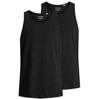 Jack & Jones Basic Black Tanktop 2-Pack for Men