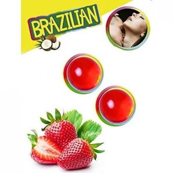 Secret Play 2 Brazilian Balls con Aroma de Frutas Fresa - 1 Pack
