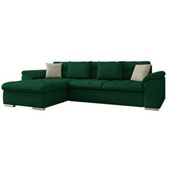 Sofá rinconero Comfivo 107 con función de descanso y caja de ropa de cama, dimensiones 280x160x76cm