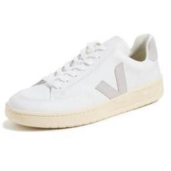 Veja V-12 Men's Sneakers - Size 46, Grey/White Leather Trainers