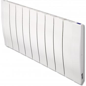 Haverland RC9W | Emisor térmico de alta inercia a fundición de aluminio | 1400 W | Programable 24/7 | Diseño Compacto | Termostato Digital LCD | Uso ideal 1-6h/día | +/- 16-24 m² | Blanco