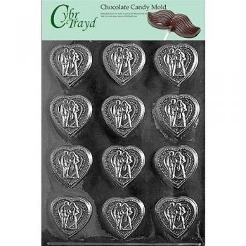 Cybrtrayd W007 Wedding Hearts Chocolate Candy Mold with Exclusive Cybrtrayd Copyrighted Chocolate Molding Instructions by Mifgash, LLC, T/A CybrTrayd